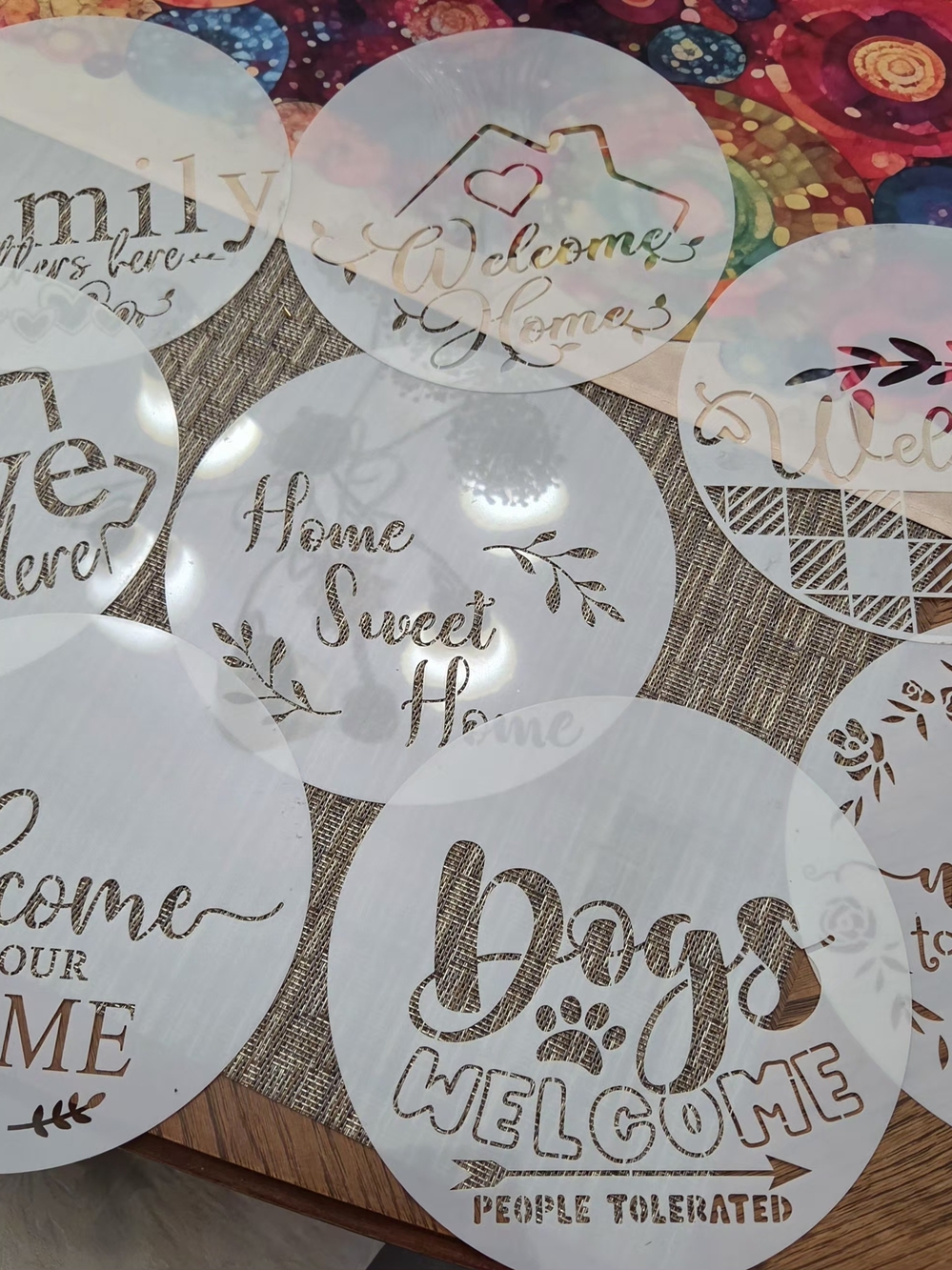 Home Welcome Stencil Set -  Script